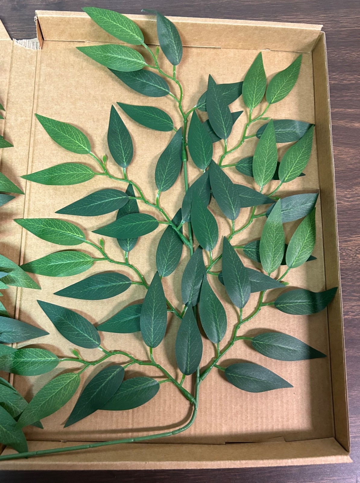 11 Pcs Artificial Italian Ruscus Greenery Stems Fake Green Leaves Decor 20″