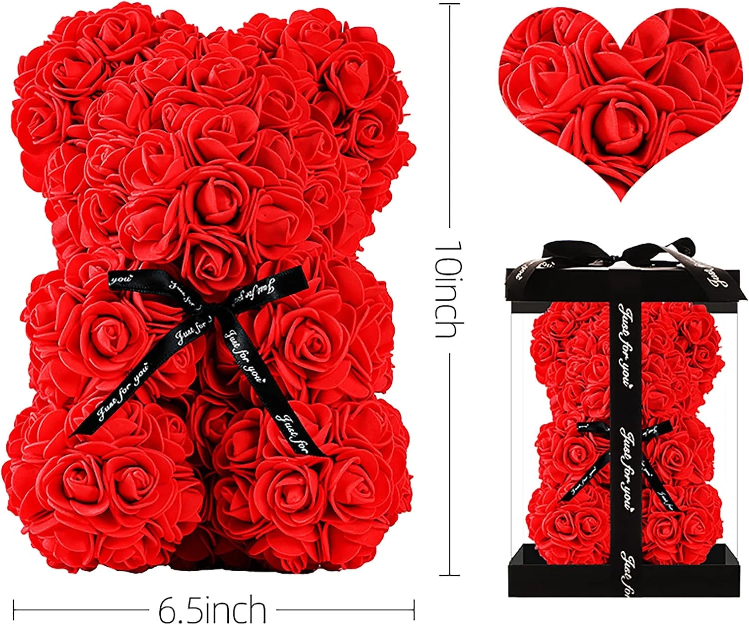 Wedding Teddy Rose Bear 520 Roses for Girlfriend Valentines Gifts
