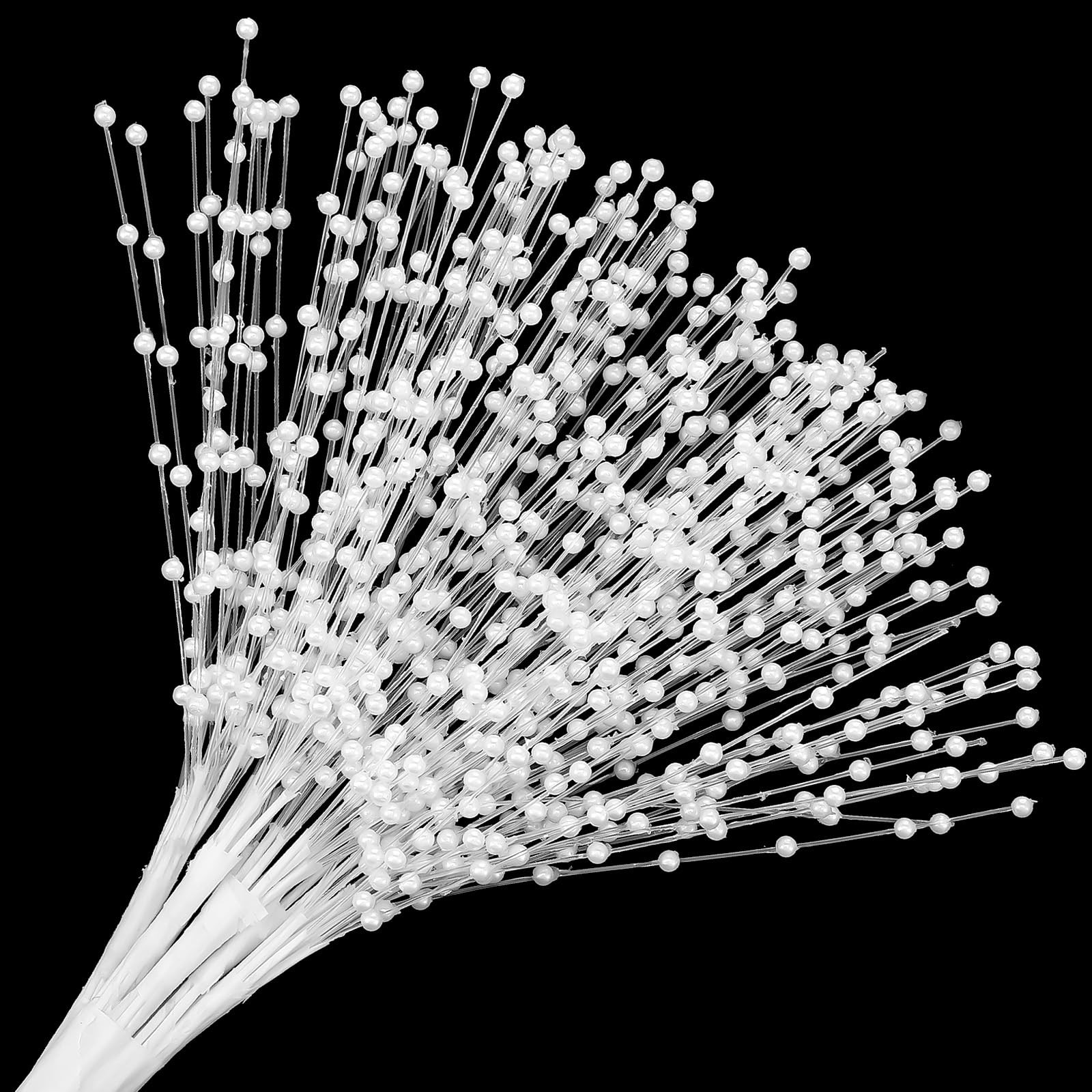 String Pearl Sticks Pearls for Wedding Decor, 50PCS Christmas Garland 4mm Pea…