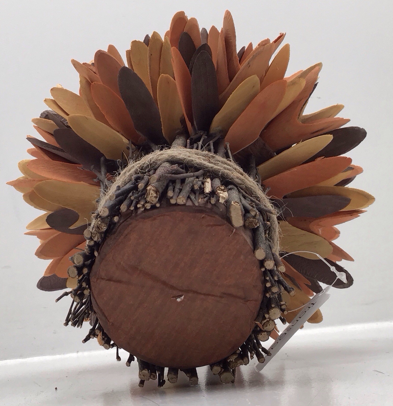 Transpac Brown Harvest Wood Curl & Berry Premade Flower Arrangement