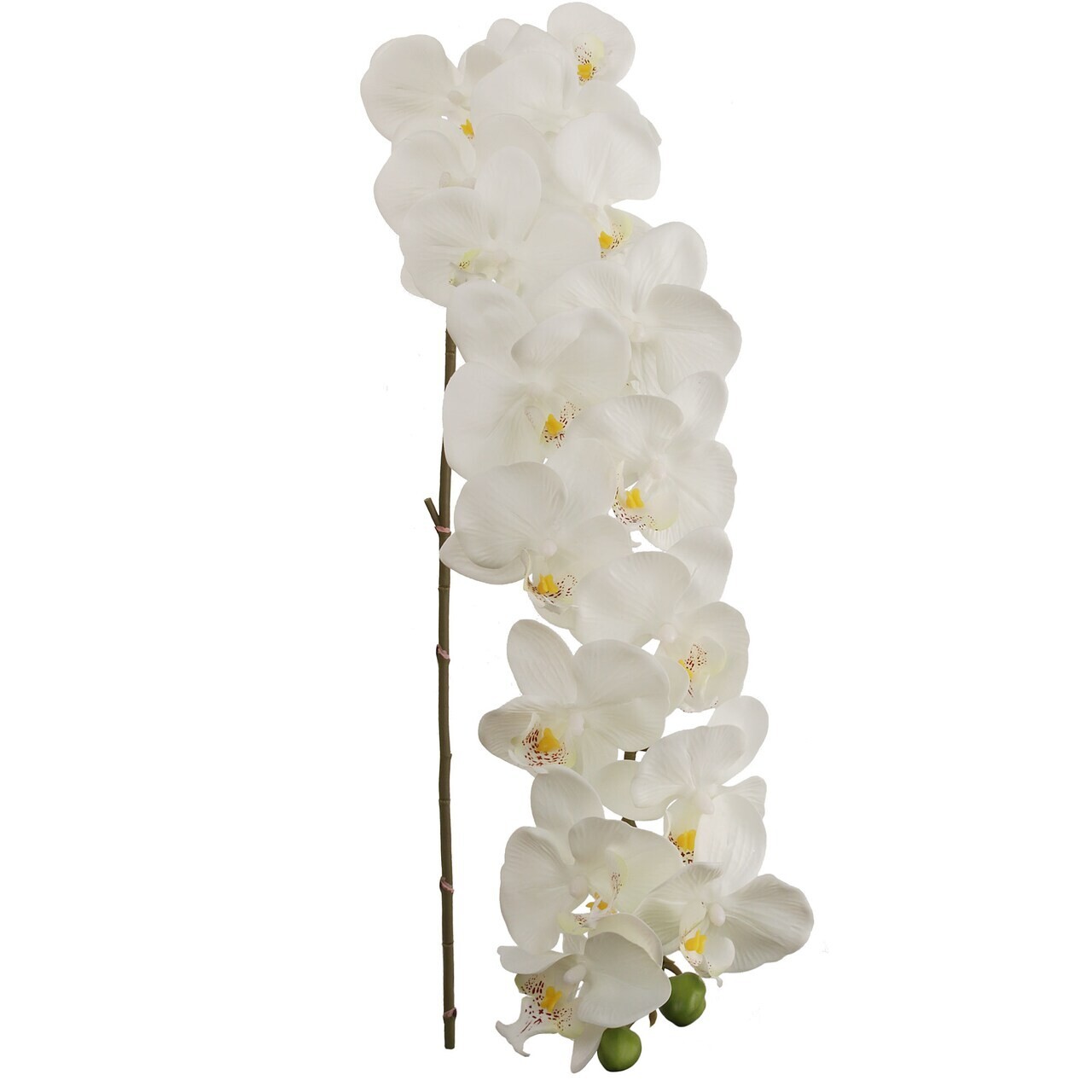 Phalaenopsis Artificial Orchid Stem Vase Filler Home Office Decor White 49 in