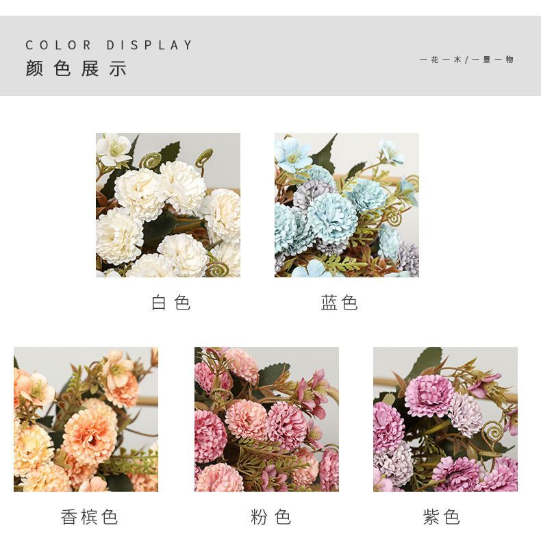 Artificial Carnation Flower Ornament For House / Hotel And Garden Display Decor