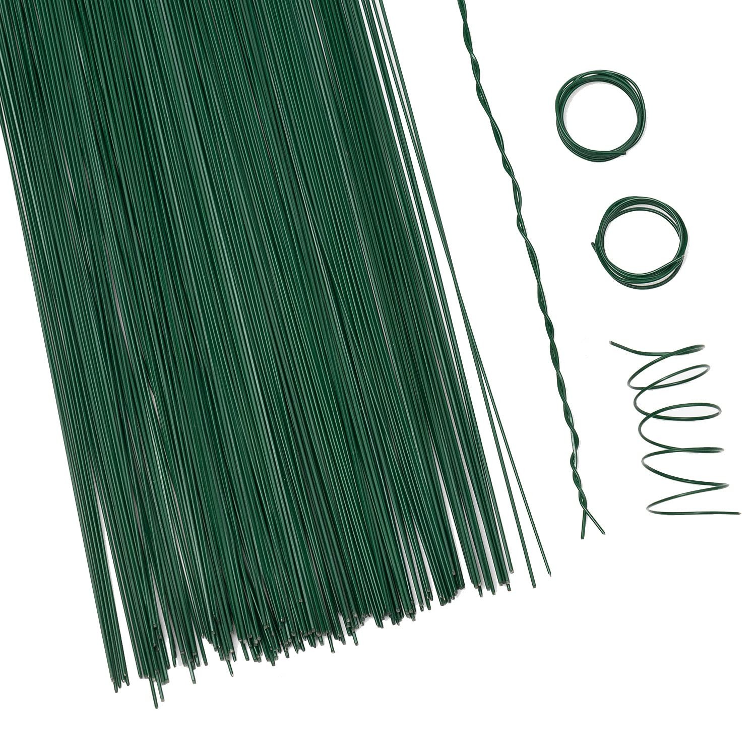 Bulk Green Cut Paddle Wire 12″ Stems 22 Gauge 300 pcs Floral Arrangements