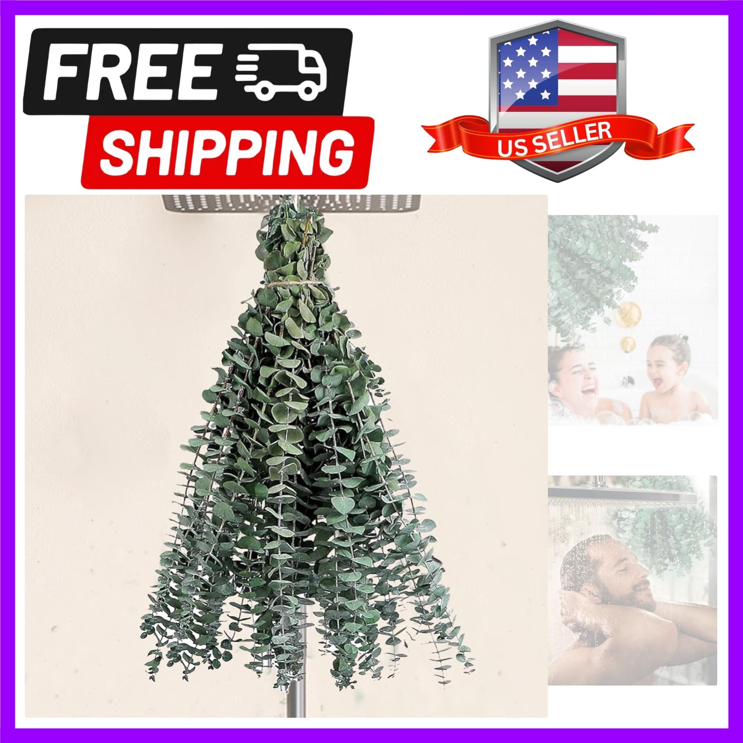 12Pcs Dried Eucalyptus Stems for Shower 17″ Natural Preserved Dried Eucalyptu…