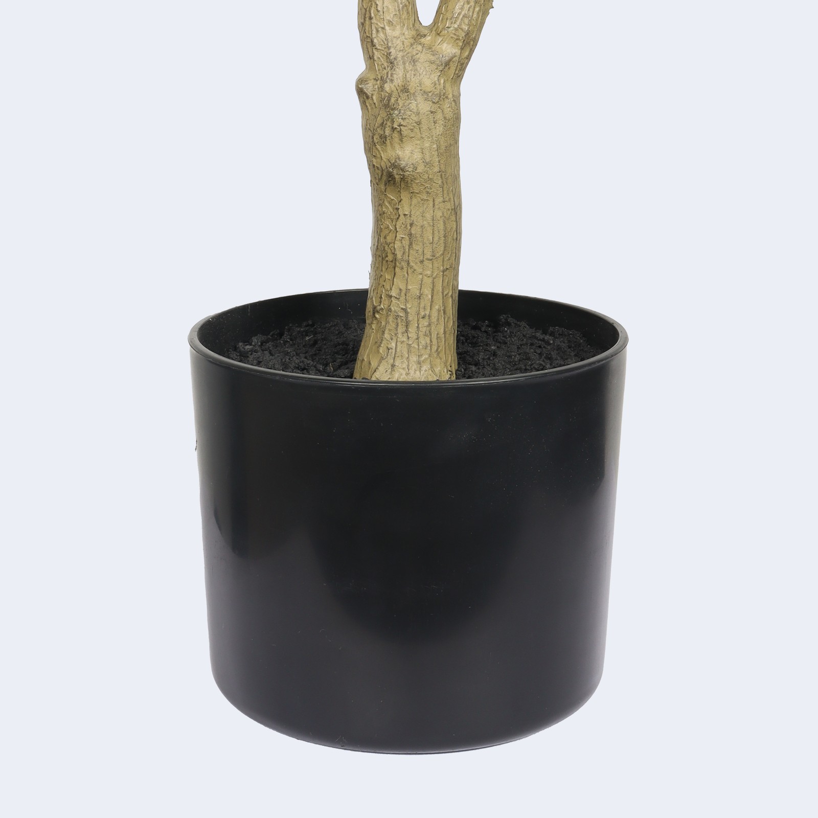 60″ Artificial Olive Tree in Plastic Black Pot for Living Room 1pc/set Modern