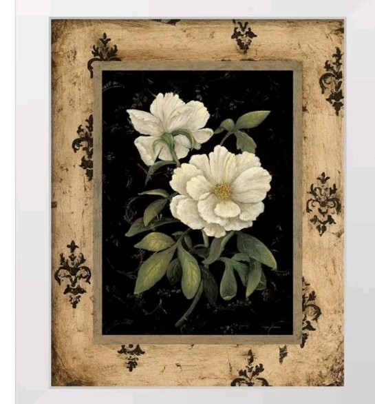 4 Piece Large Wall Art 17″L × 21″H Beautiful Framed Floral Art Work