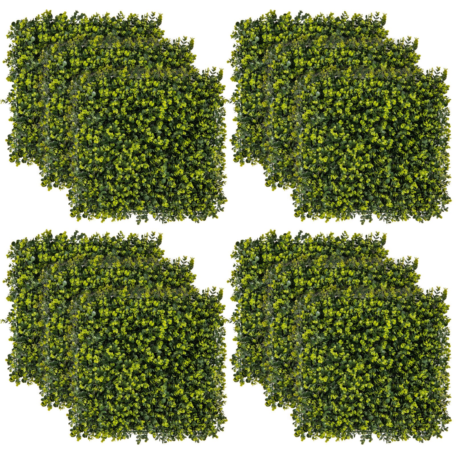 12 PCS 20″ x 20″ Artificial Hedge Boxwood Panels w/ Realistic Undulant surface