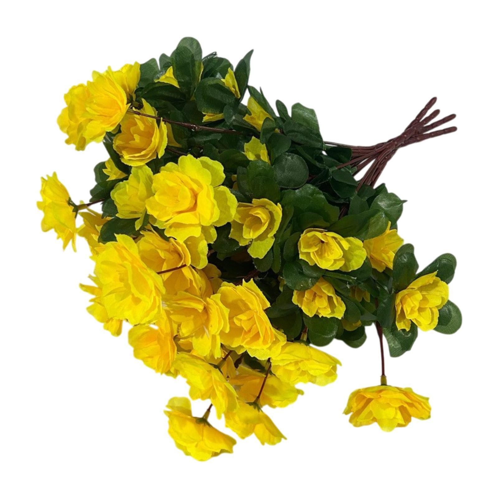 4 Bundles Artificial Flowers Outdoor Fake Flowers Lawn Farmhouse Table Vase