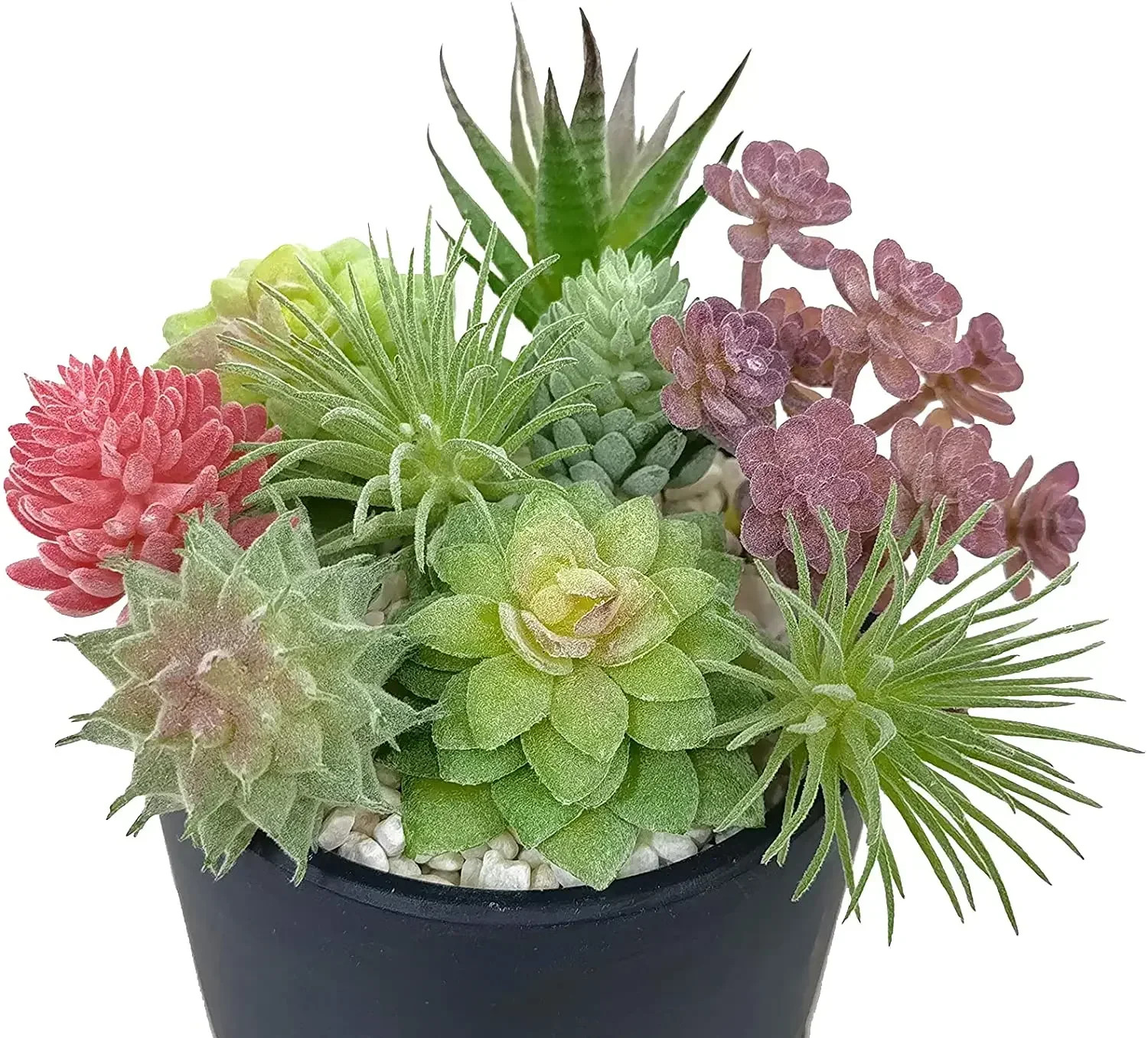 9pcs Artificial Succulent Plants Small Indoor Home Decor Assorted Faux Greenery