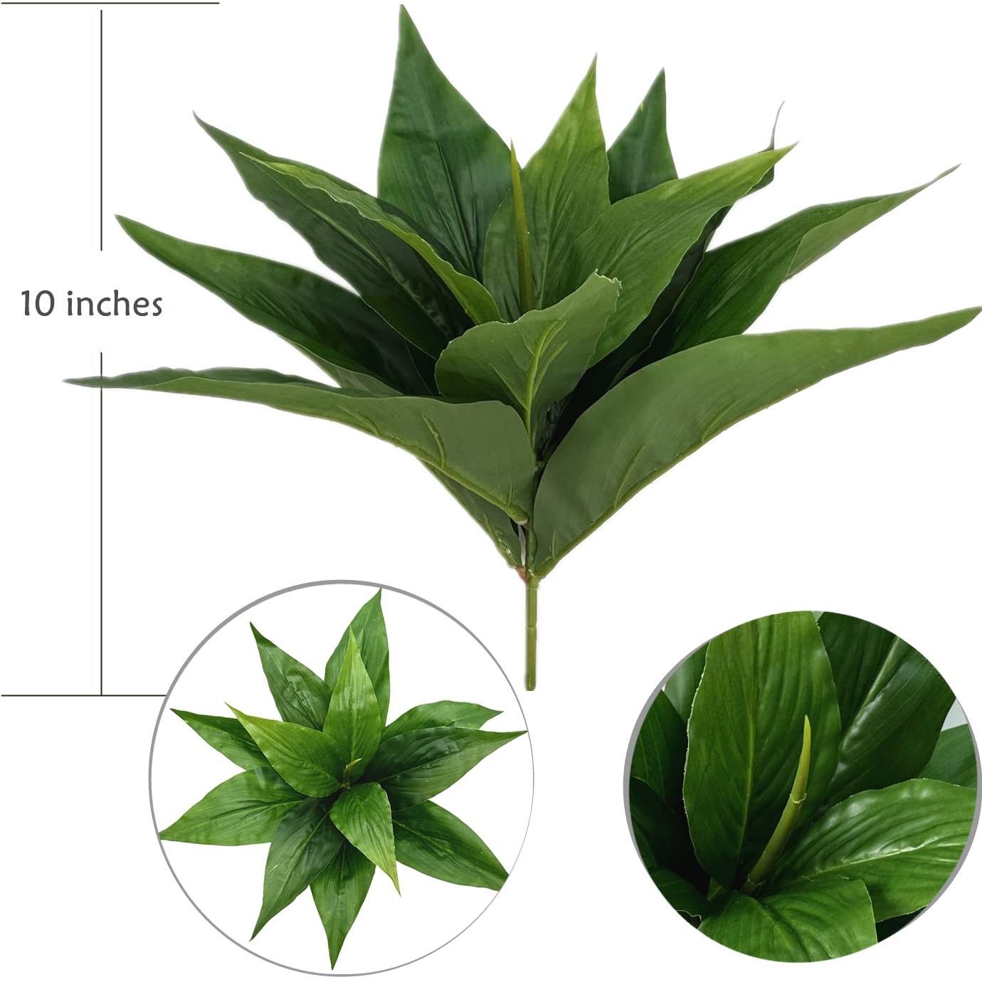 Artificial Agave Fake Plant, 10 Inches Faux Shrubs Bushes Plants for Indoor O…