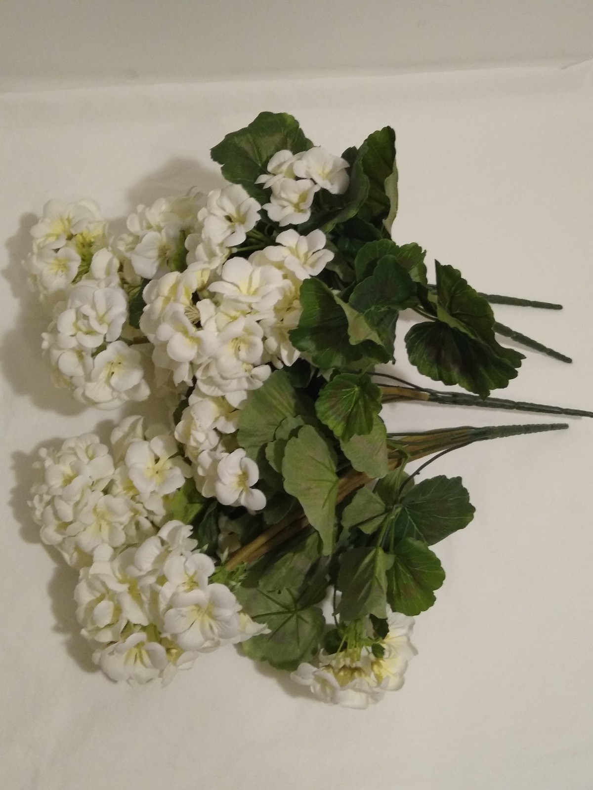 Artificial Flowers White Floral Stems 4 Garden Decor Gardening Nature Theme