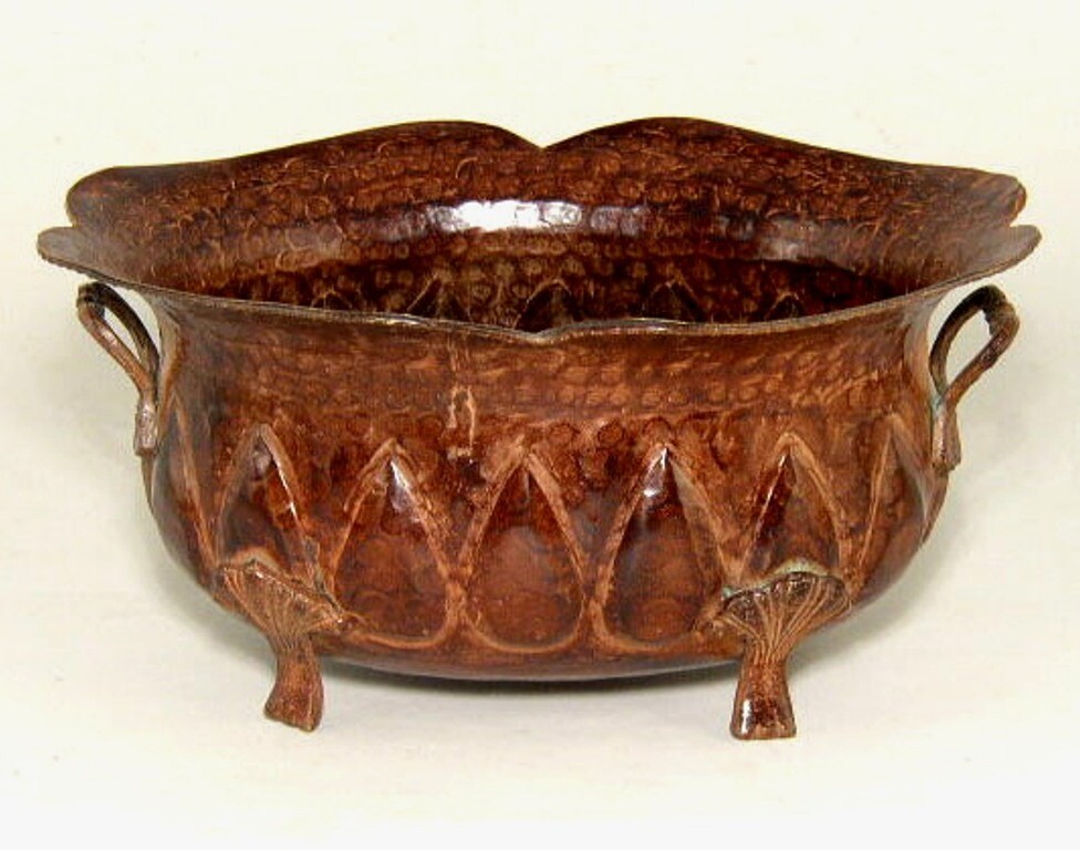 Planter Container Brown Oval 4-Legs Handles 6″Wide 10″Long 5″High Set of 2