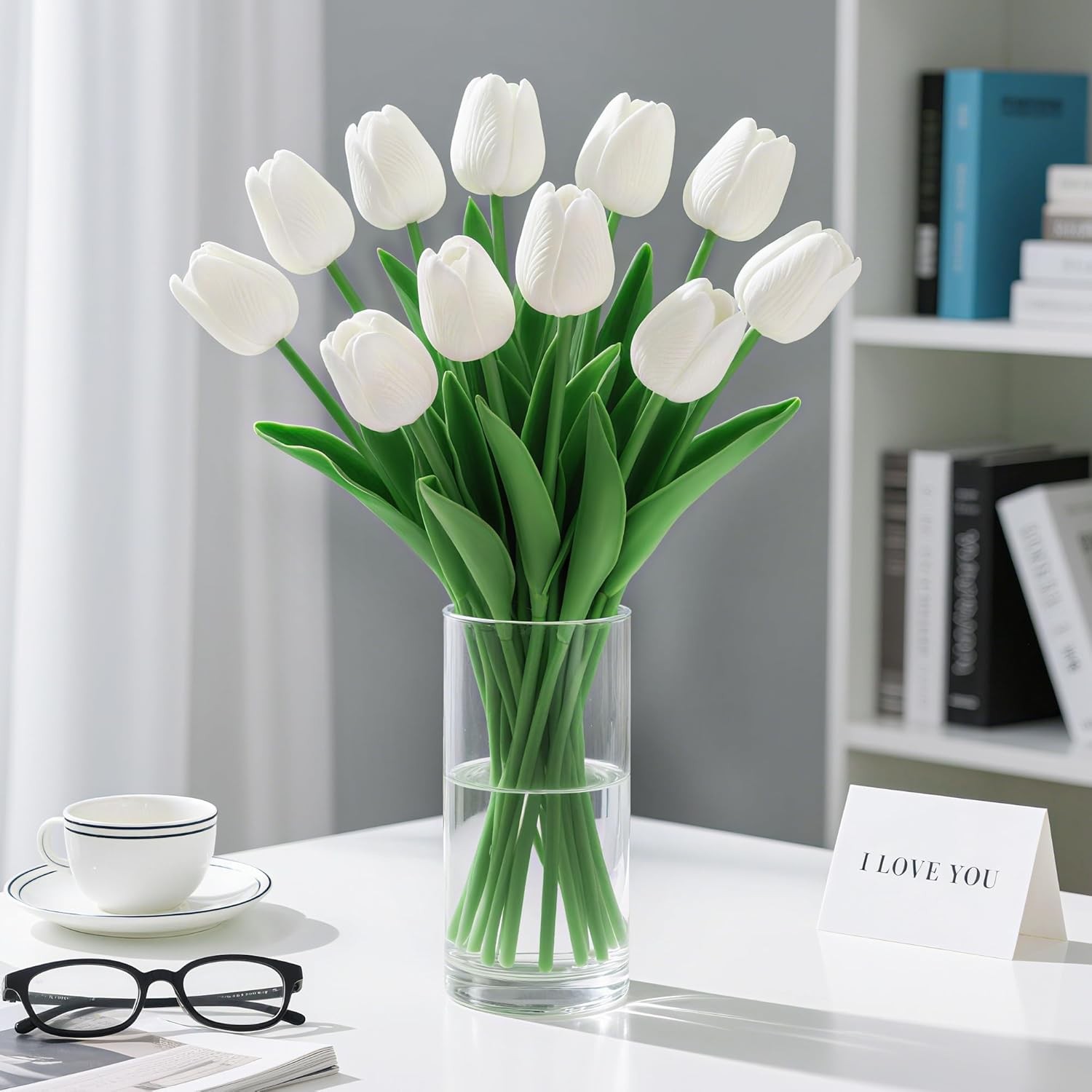 10PCS Artificial Lifelike Tulip Flowers Bouquet Wedding Home Festival Decor Gift