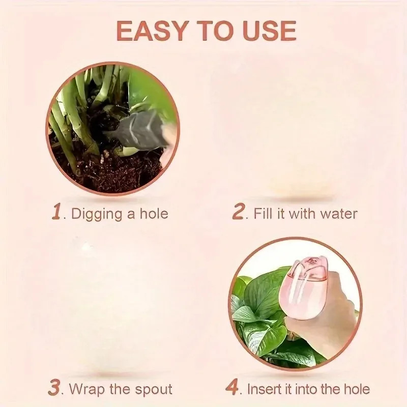 Pink Tulip Plant Watering Balls Suitable Indoor / Outdoor Plants Gardening Tool