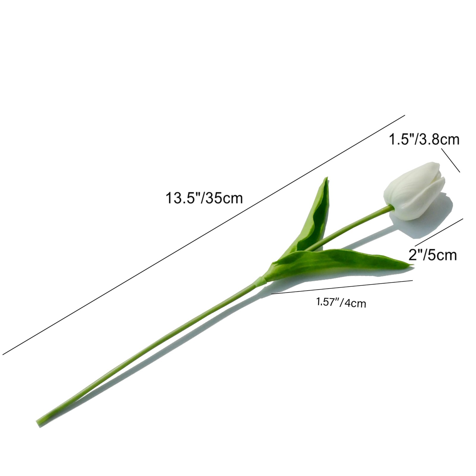 Mandys Artificial Tulips 20 Stems White PU Faux Flowers for Thanksgiving and …