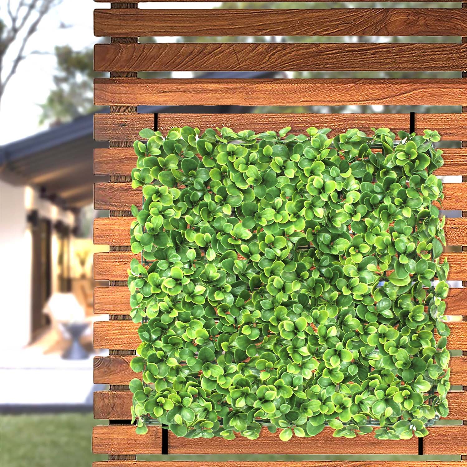 20″x20″ Artificial Faux Greenery Lechuguilla Leaf Fence Screen Wall Decor Panel