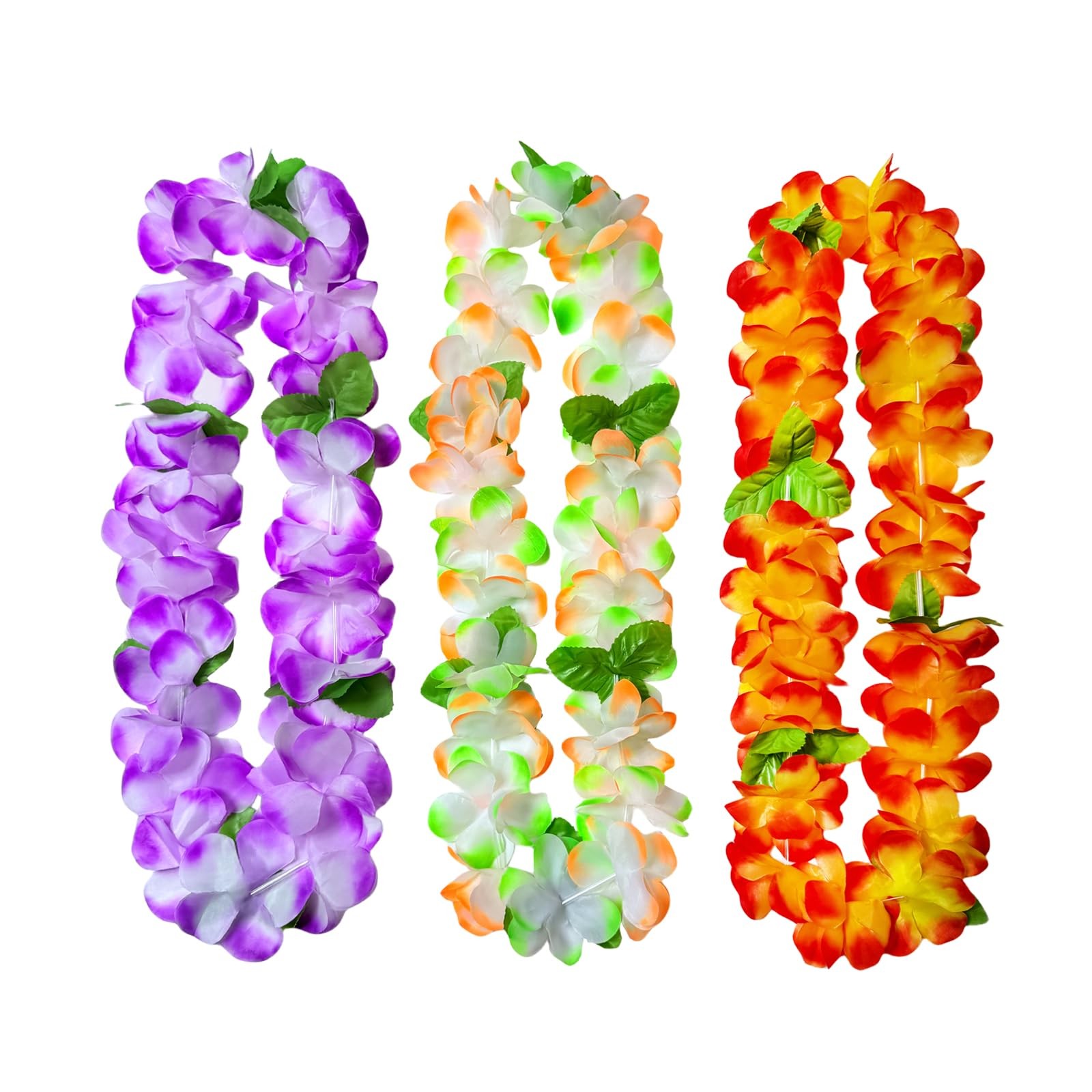 6 Counts Hawaiian Leis for Luau Party Supplies, Tropical Flower Lei Decoratio…