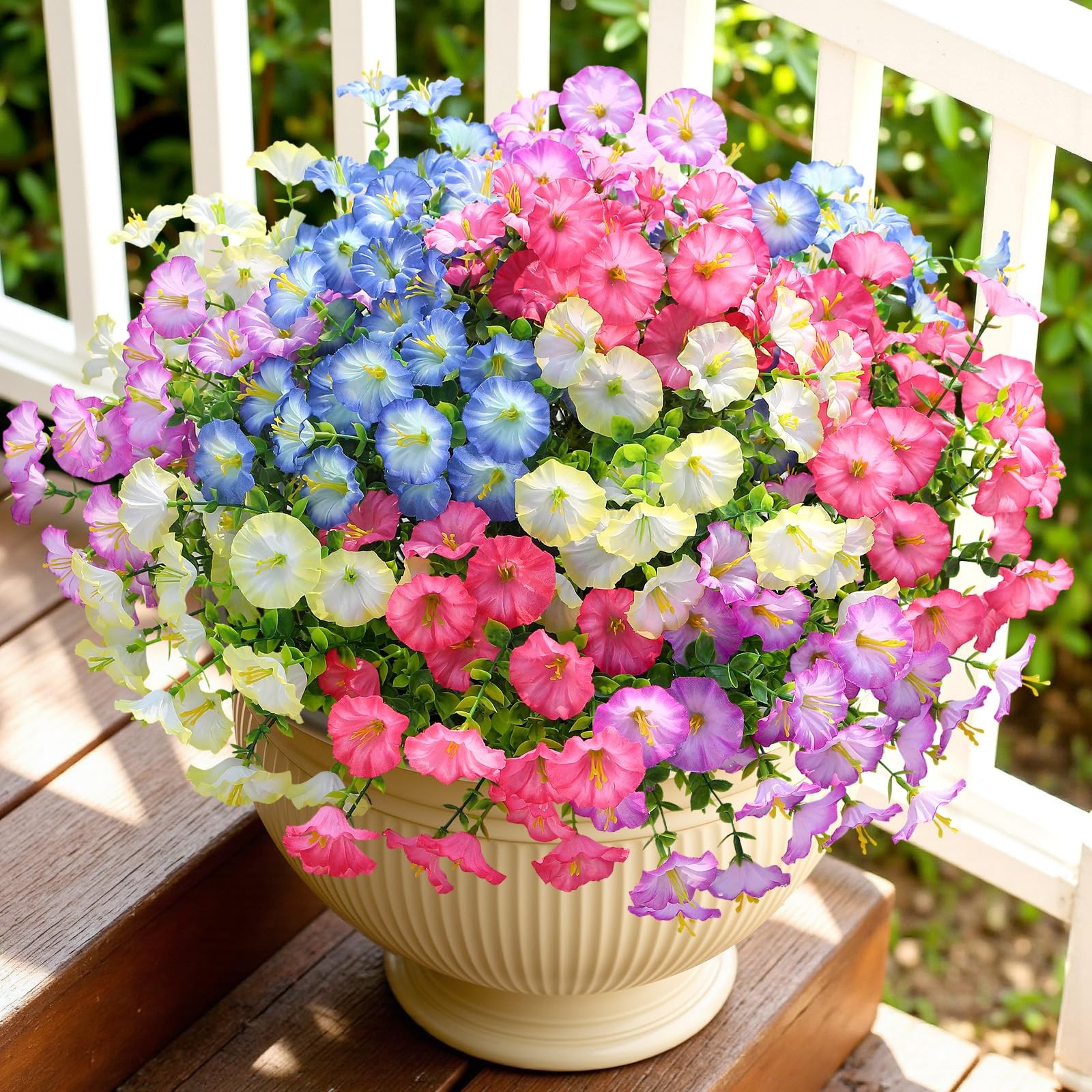 24 Bundles Artificial Flowers for Outdoors, Faux Spring Flowers for Decoratio…