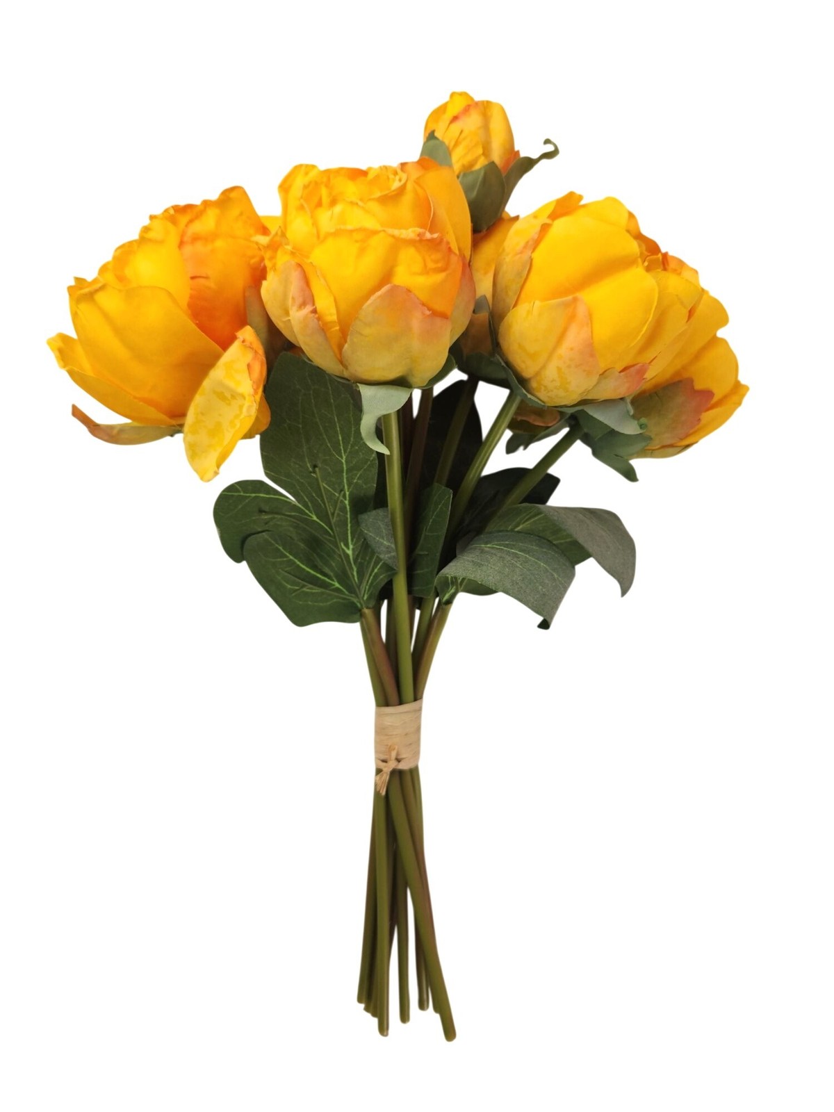 Golden Peony Bouquet Faux Flowers Autumn Decor Rustic Farmhouse Western Floral A