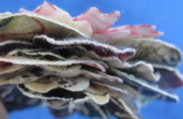 #7 Lot-44 Medium Layers Used Mulberry Flower Petals 1-3″ Brads Multiple Colors
