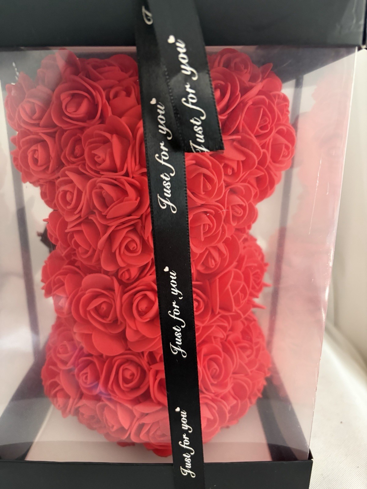 Just For You Rose Teddy Bear -Artificial Rose Flower Special Gift For girlfriend