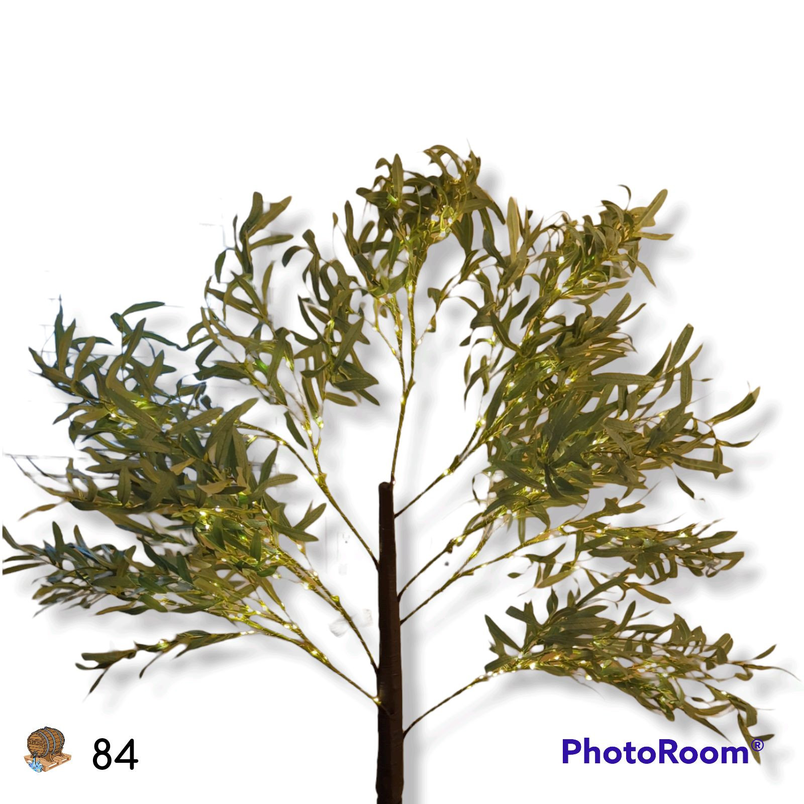 REMON 5-6ft Faux Lighted Tree, Artificial Eucalyptus Tree with LED Lighting