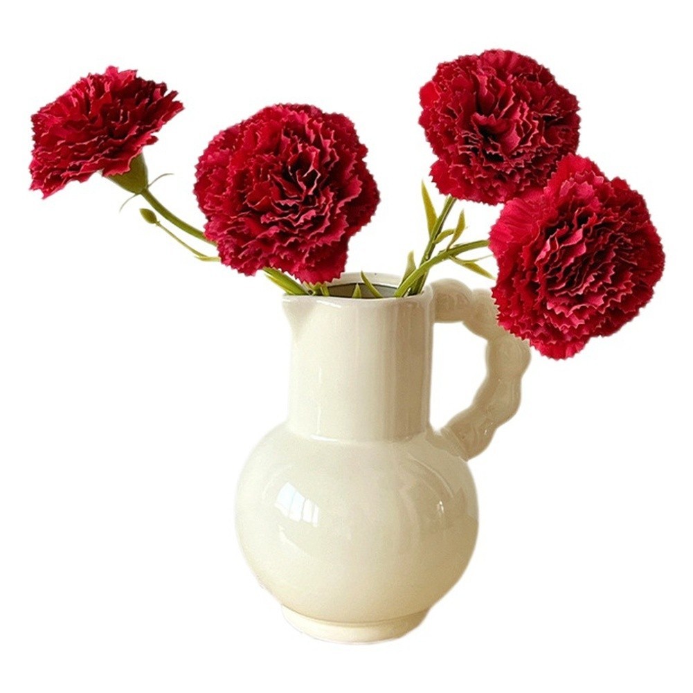 Silk Fabric Carnation Bouquet Artificial Flowers for Interior Design Use