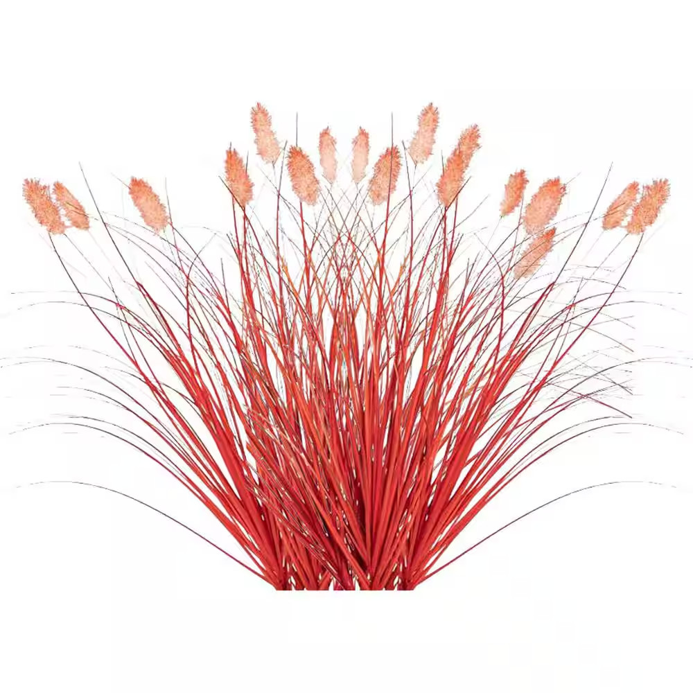16.5 In. Orange Artificial Plant Wheatgrass Cattails