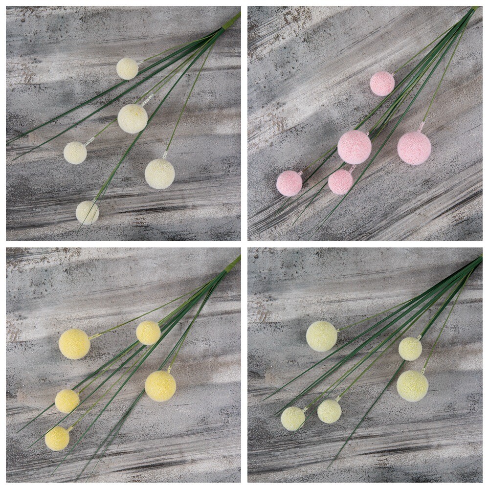 Set of 3 Artificial Dandelion Flower Stems – 28 Inches Tall