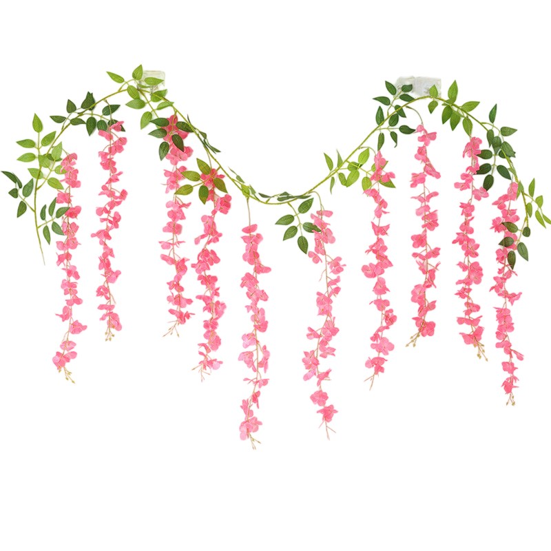 Artificial Rattan Fake Flower Strings Hanging Garland Outdoor Home Decoration