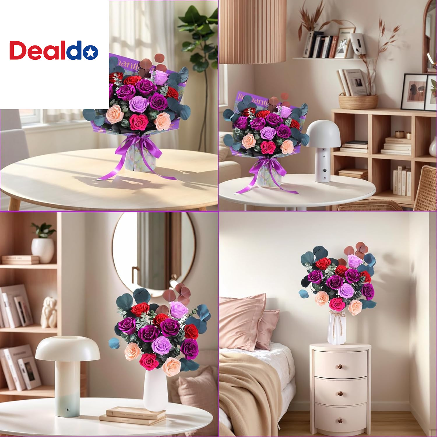 Flowers for Delivery Birthday Flowers Gift for Her,Preserved Flowers Bouquet 12