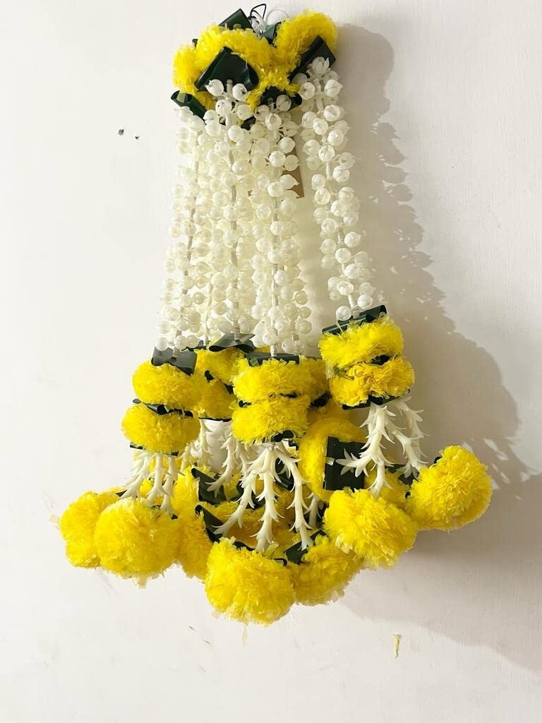 Artificial Marigold,Jasmine,Lily,Green Leaves Tassles Garlands/Wall hangings for
