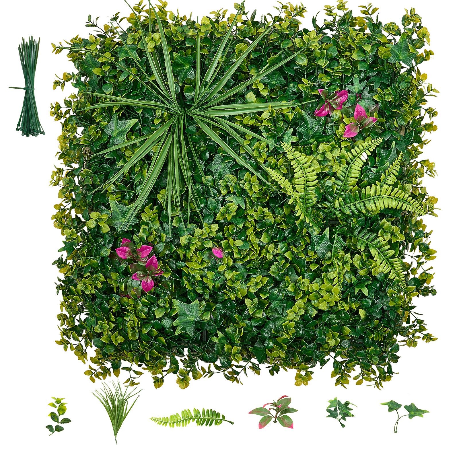 12PCS 20x20in Artificial Boxwood Panels, Greenery Wall for Wedding & Garden
