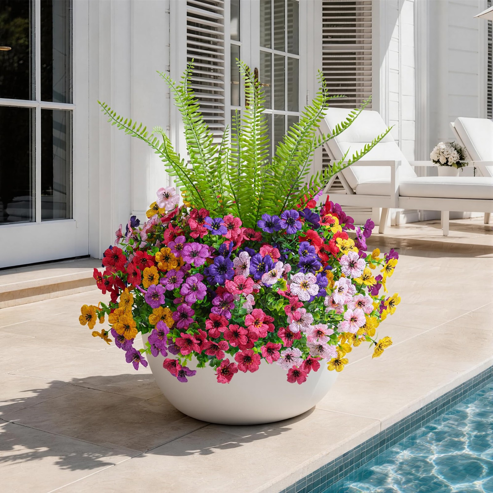 HyeFlora Artificial Flowers for Outdoors Faux Plants for Spring Summer Decora…