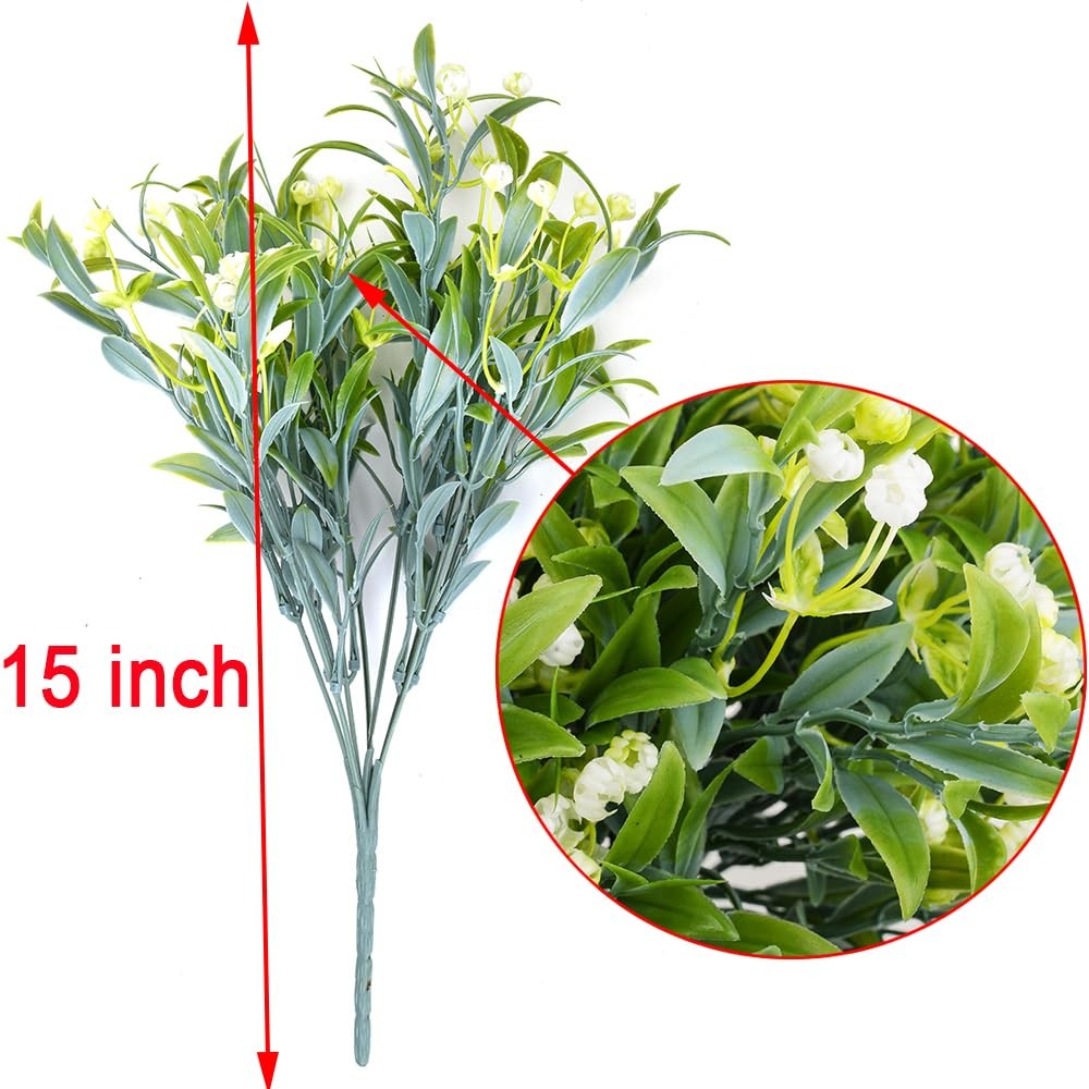 12pcs Artificial Flowers for Outdoor Artificial Plants Flowers Faux Fake Flow…