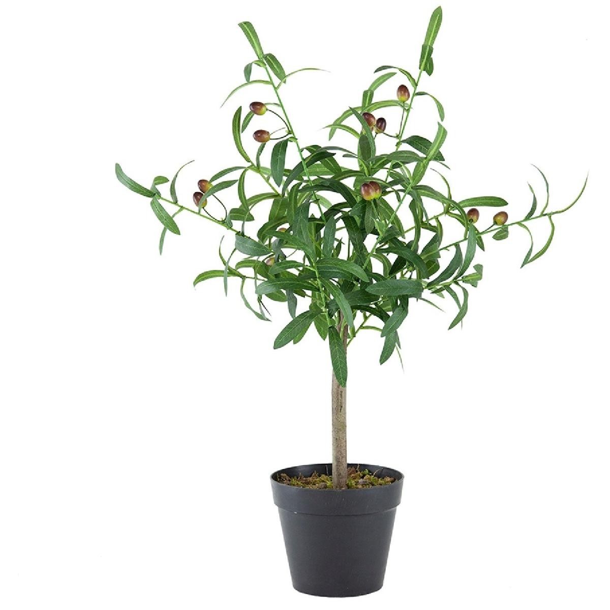 A&B Home 420022-AB Olive Tree Green and Black Faux Plant
