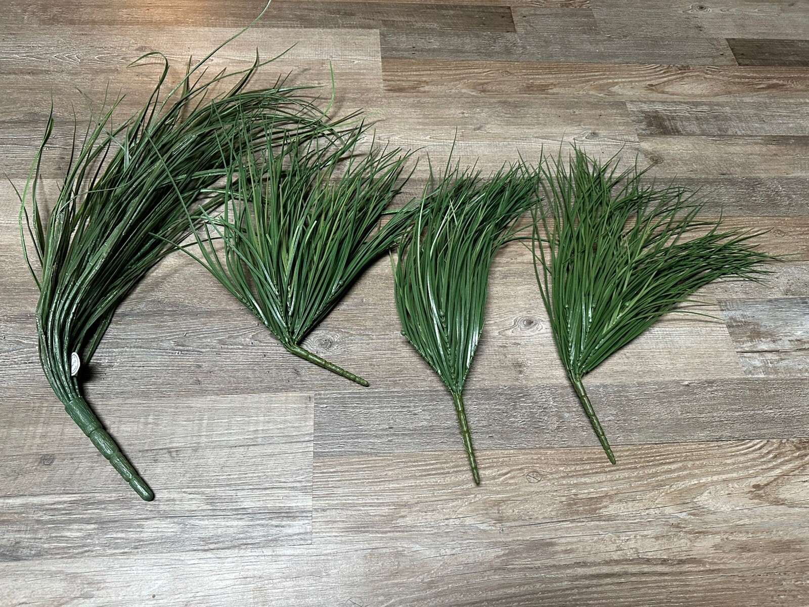 Artificial Green Pine Needles Branches Pony Tail Shape Twigs Stems Picks Lot 4