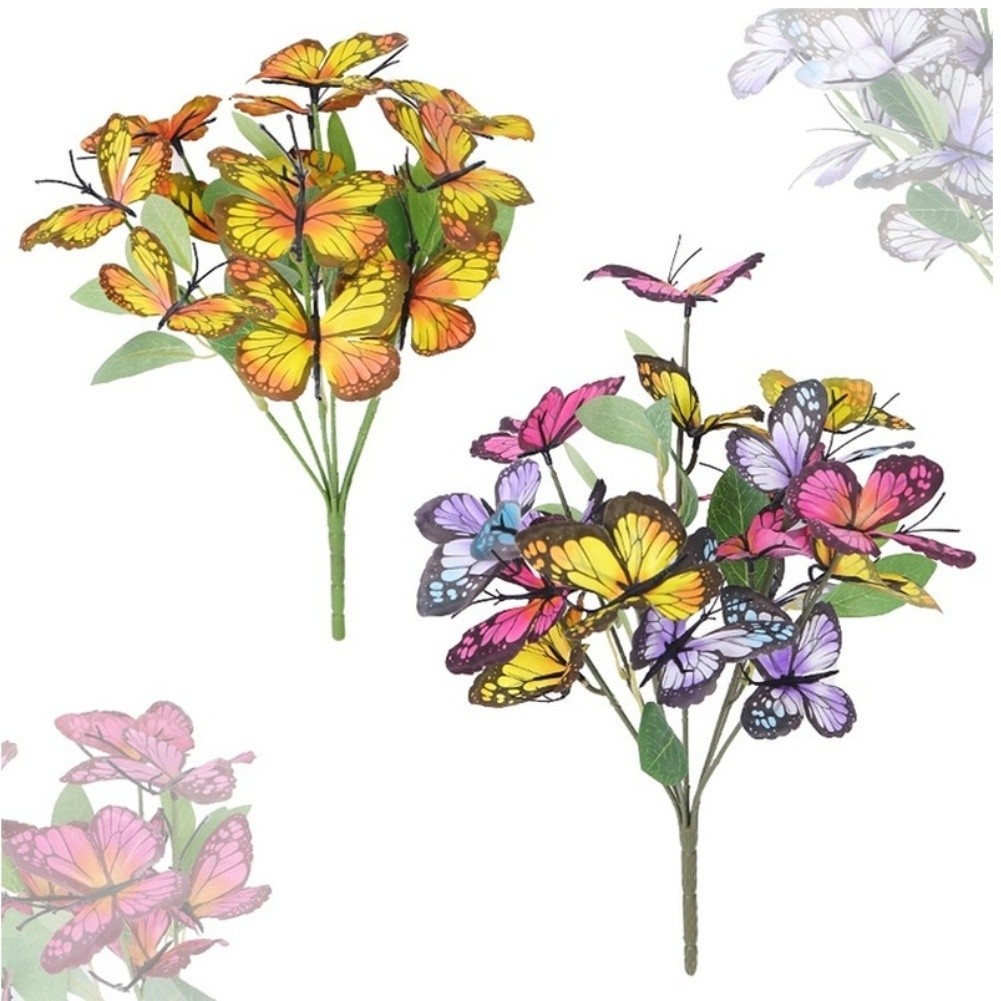 Decorative Faux Butterfly Stem in Bright Hues for Event Ambiance Boost