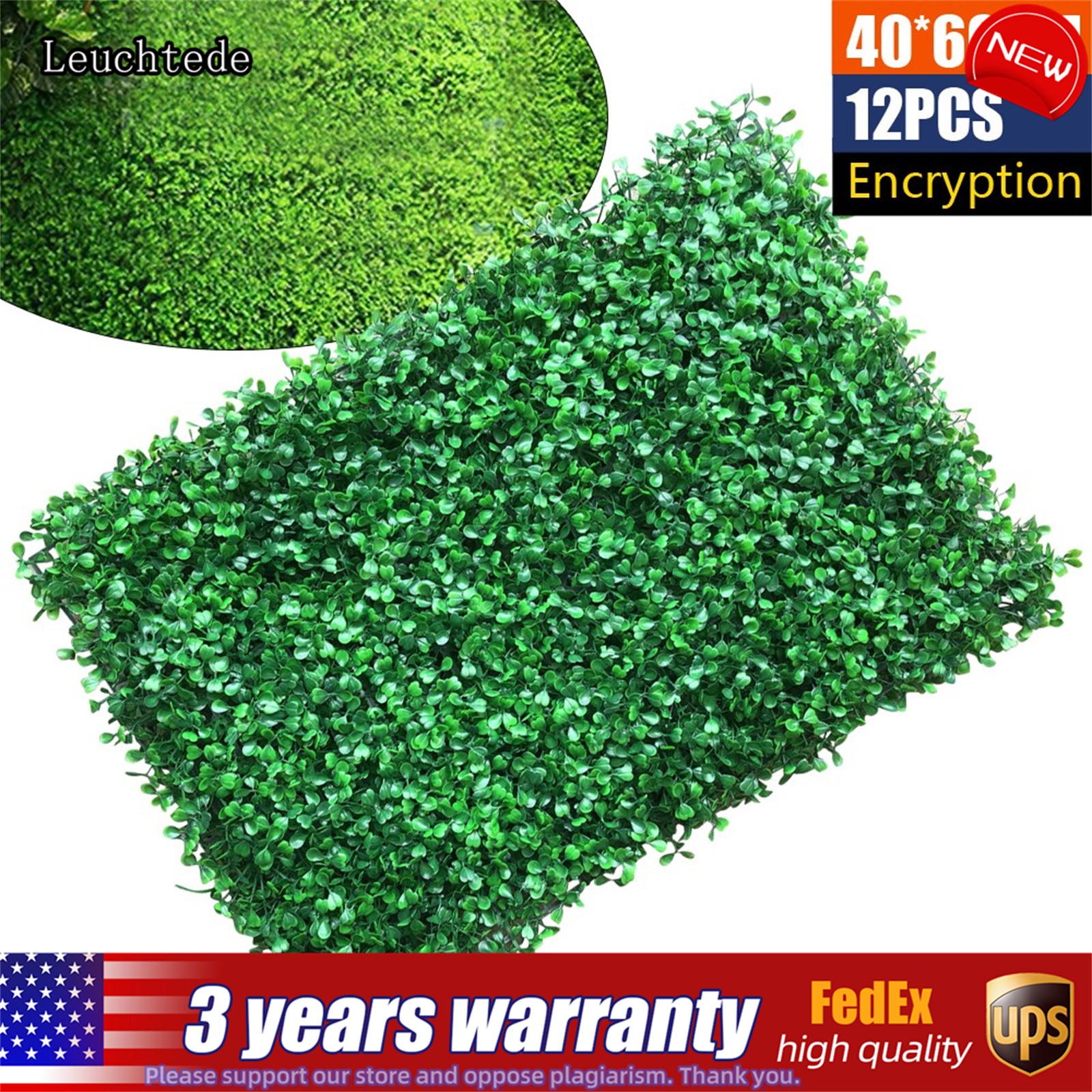 12 Pack Artificial Turf Lawn Grass Mat Indoor Outdoor Wall Background Pad Decor