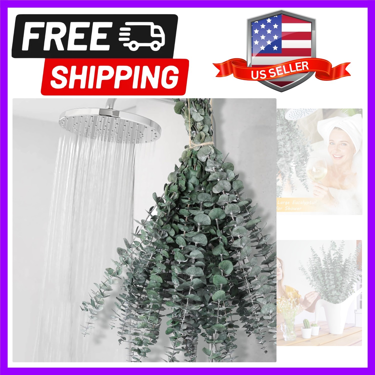 12 PCS Dried Eucalyptus Stems for Shower – 17″ Preserved Eucalyptus Stems Sho…