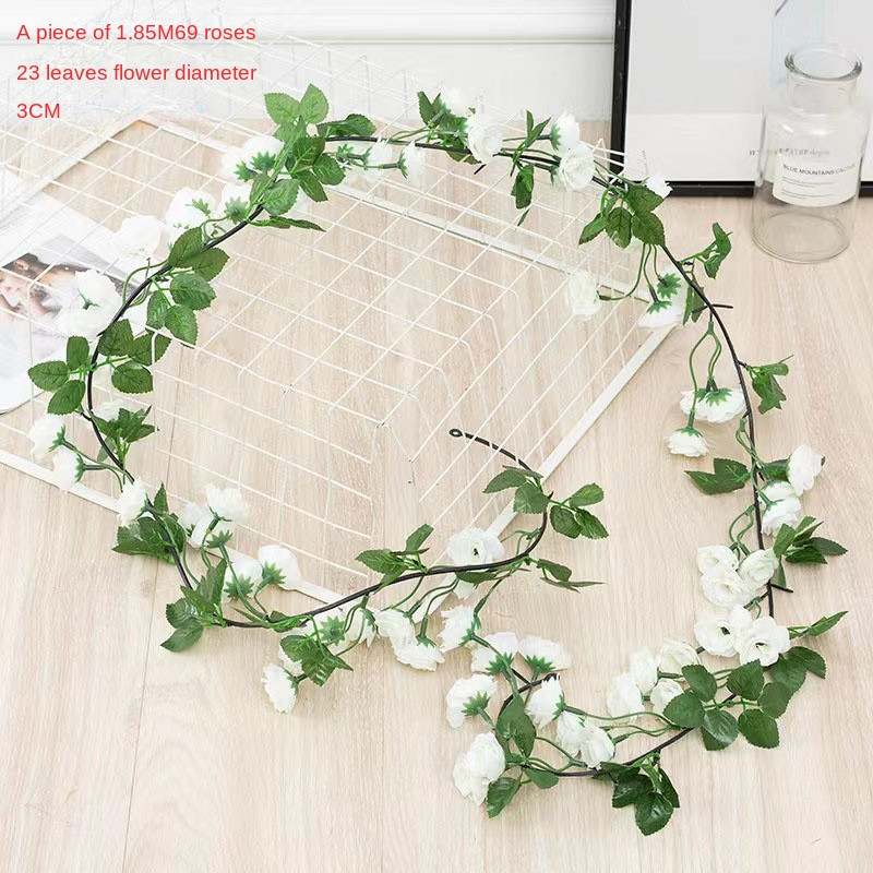 6Ft artificial flower vine wedding wreath with 69 rose vines, party decoration