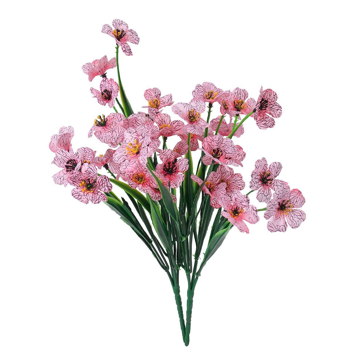 6/8 Bundles Artificial Flower Plastic Fake Outdoor Plant Faux UV Resistant Decor