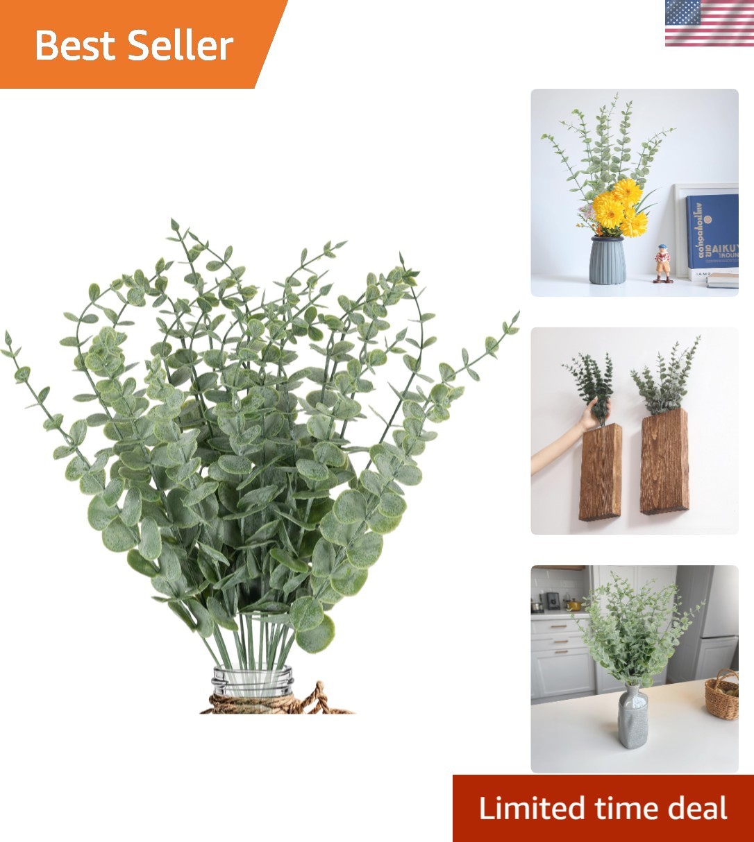 Versatile 20pcs Eucalyptus Stems – Perfect for Indoor, Outdoor & Wedding Decor