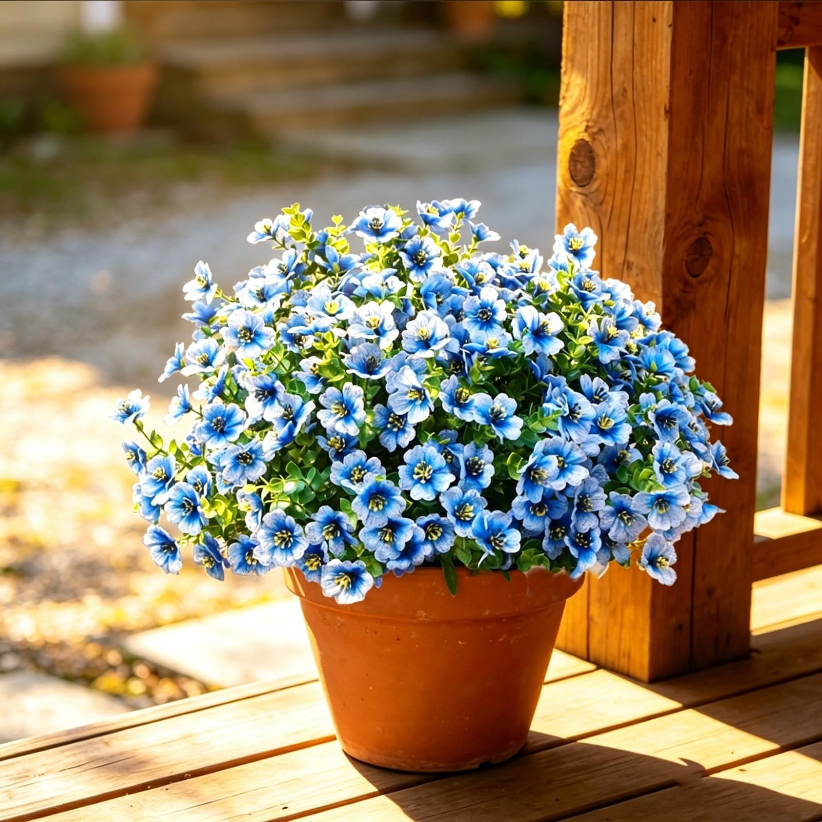 Artificial Flowers for Outdoors, 12 Bundles UV Resistant Artificial Outdoor F…