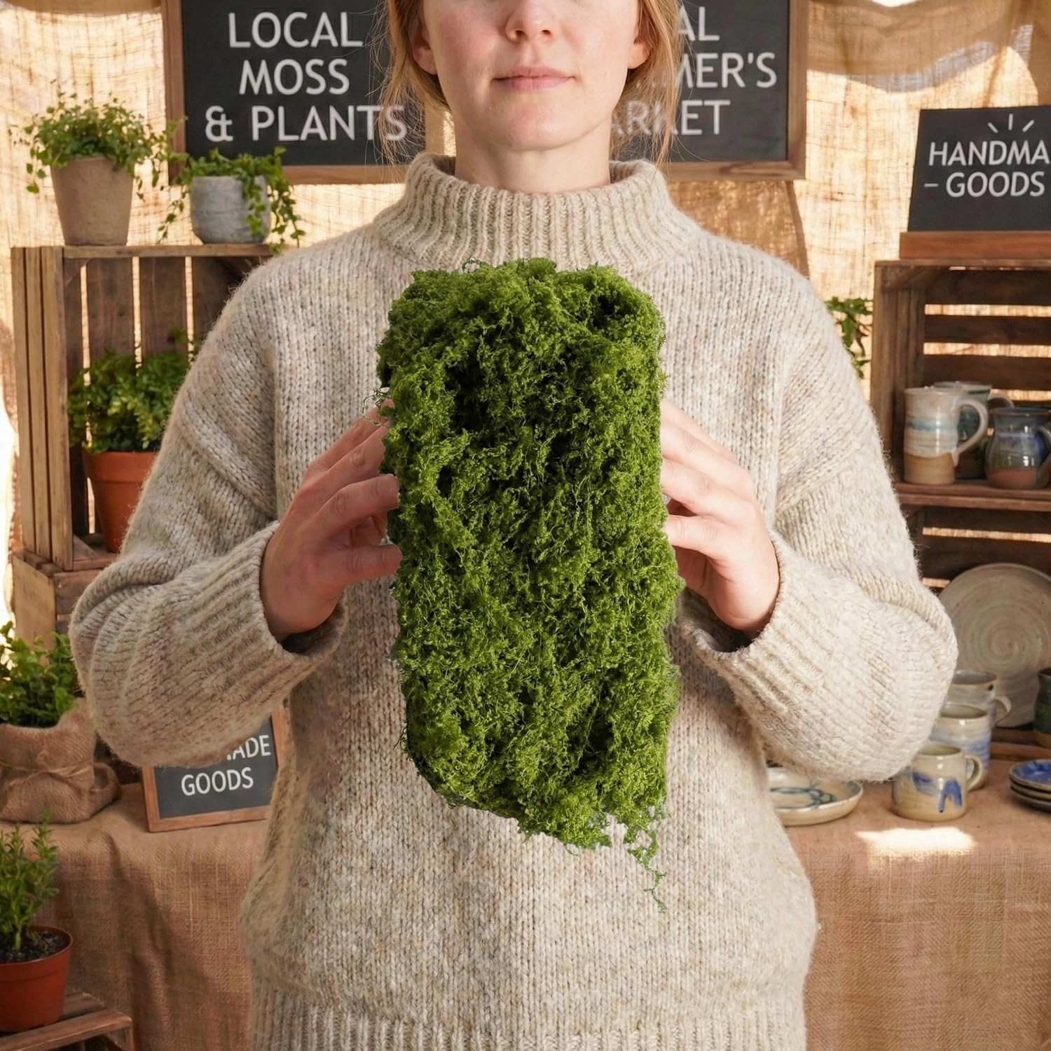 Artificial Moss Table Runner for Wedding Decor and Crafts, 4×47 Inch