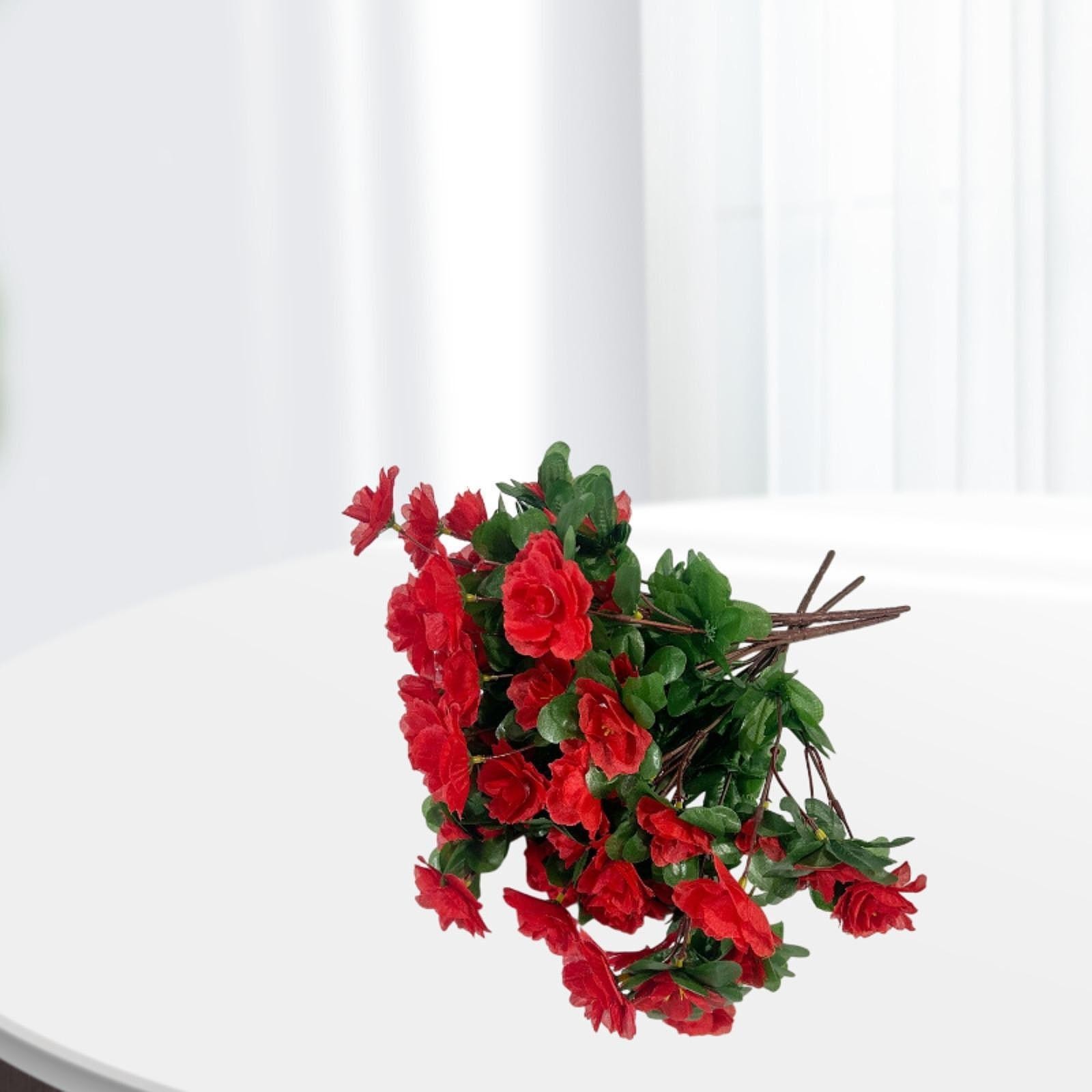 4 Bundles Artificial Flowers Outdoor Fake Flowers Lawn Farmhouse Table Vase