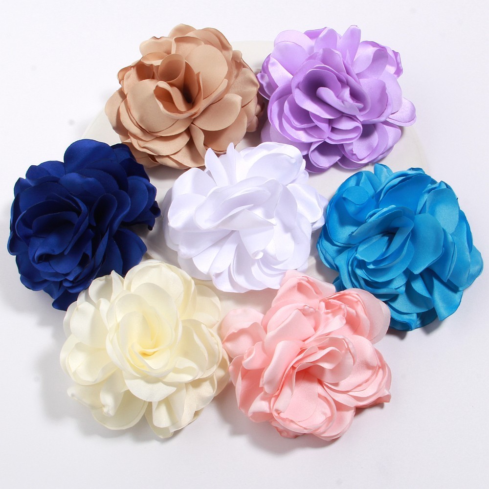 9cm French Fashion Cloth Art Flower For Women Handmade Fabric Corsage Lapel