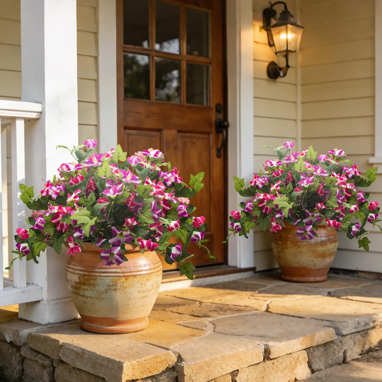 Artificial UV Resistant Flowers Outdoor Faux Silk Fake Plants – Realistic All-We