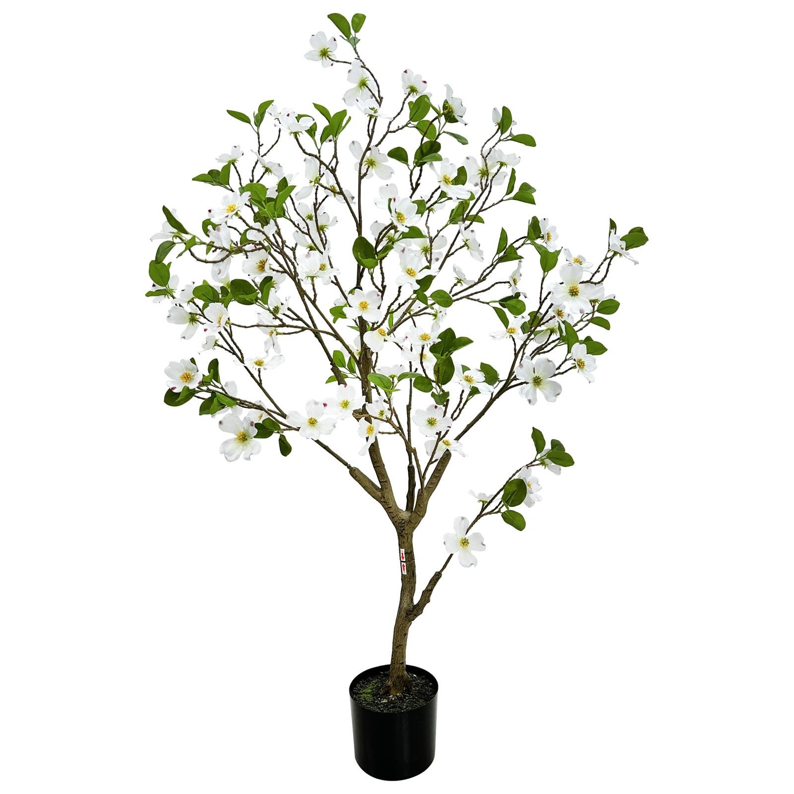 Artificial Dogwood Flower Tree 4ft, Faux Blooming Dogwood Tree with Realistic…