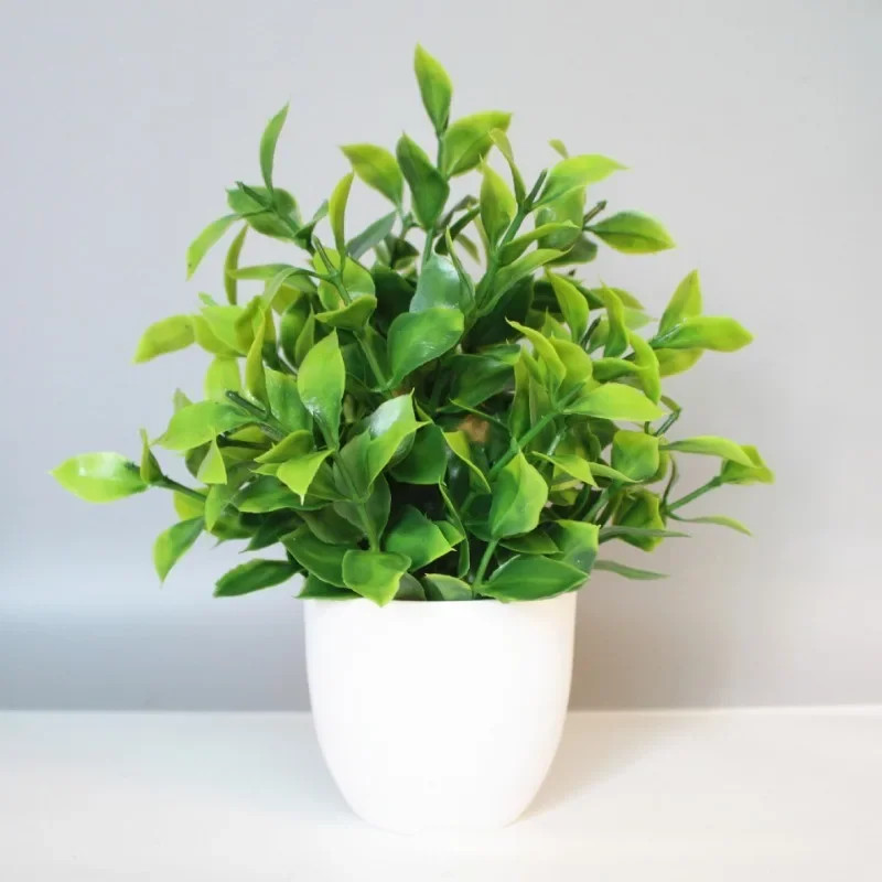Artificial Bonsai Plant Small Potted Fake Green Decor Indoor Outdoor 17cm..